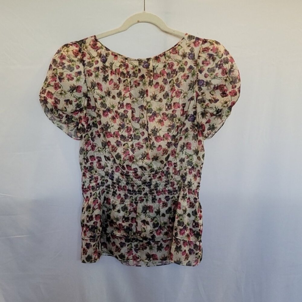 Ted Baker Red Floral Peplum Blouse
